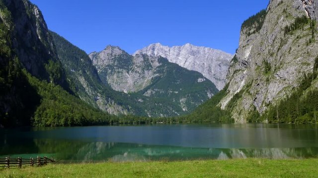 Obersee Lake in the Berchtesgaden National Park, Bavaria