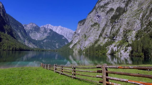Obersee Lake in the Berchtesgaden National Park, Bavaria