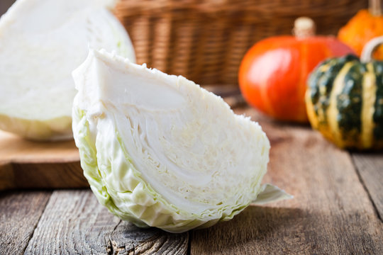 Fresh white cabbage