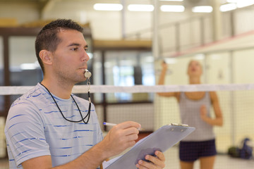 badminton coach or referee