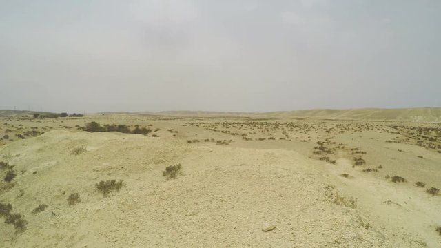 Quickly counter-lockwise panoramic in Negev desert