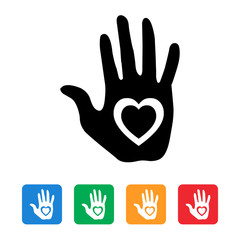 Love hands icon