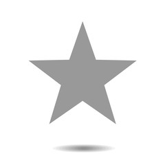 Isolated gray star icon, ranking mark