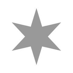 Isolated gray star icon, ranking mark
