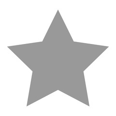 Isolated gray star icon, ranking mark