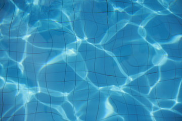 Swimming pool water abstract background with seamless loop.