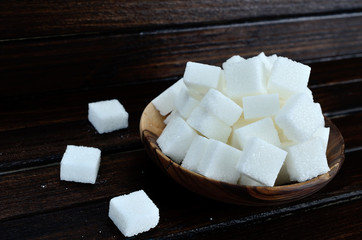 sugar cube on table