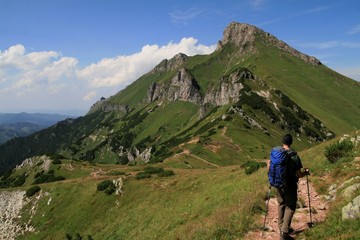 Fototapeta na wymiar hiker in the tatra mountains
