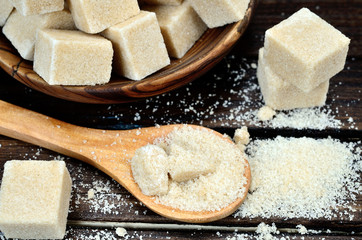 sugar cube on table
