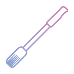 meat fork icon over white background vector illustration