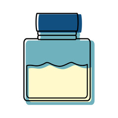 salt bottle icon over white background vector illustration