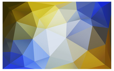 Light Blue, Yellow vector Triangle mosaic background with transparencies in origami style.