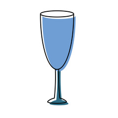champagne glass icon over white background vector illustration