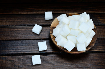 sugar cube on table