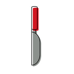 butter knife icon over white background vector illustration
