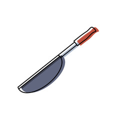 butter knife icon over white background vector illustration