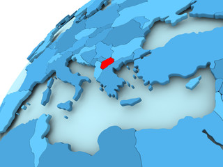 Fototapeta premium Macedonia on blue globe
