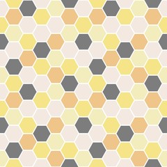 Yellow Hexagons Seamless Pattern