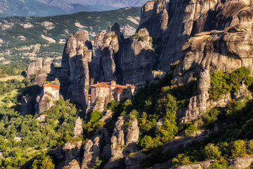 Fototapeta na wymiar Meteora rock mountain Greece Europe