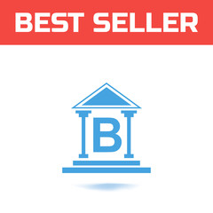 Bank icon. Vector illustration.