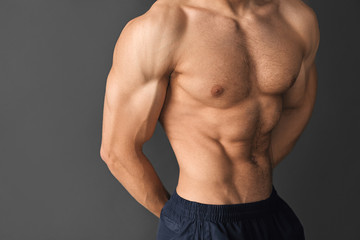 Fototapeta premium Body of muscular man