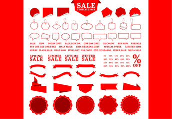 Sale Tag and Badge Icon Set 1