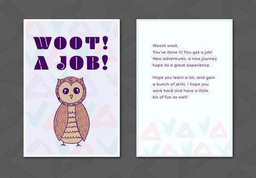 New Job Greeting Card Layout 8