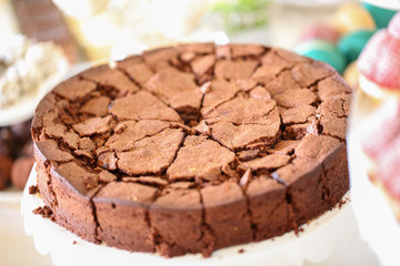 close up of chocolate cake