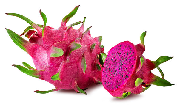 Dragon Fruit Isolated On White