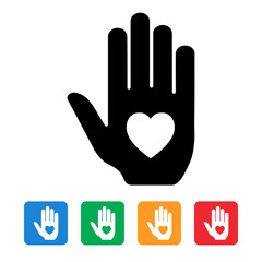 Love hands icon