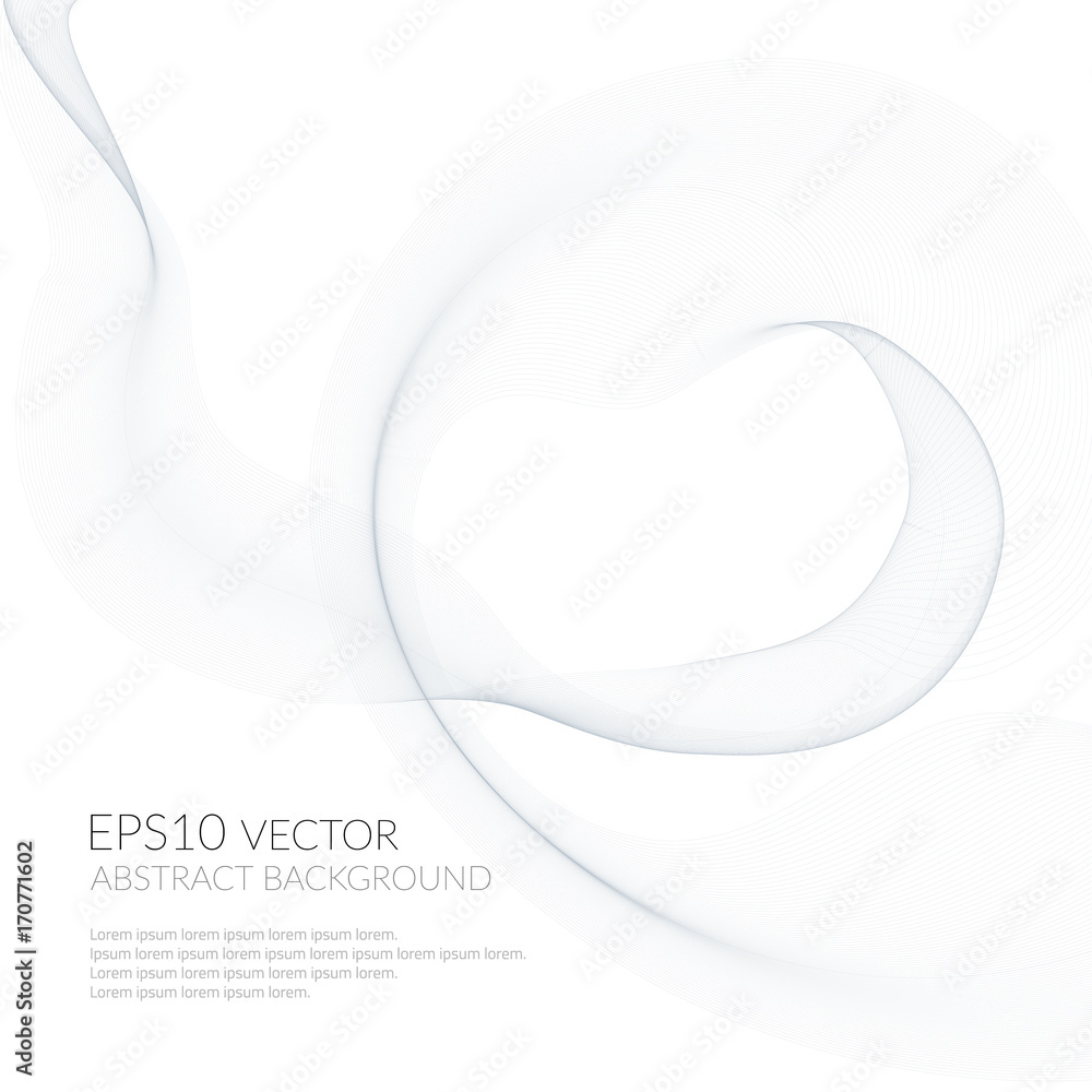 Poster abstract background with geometric pattern of lines. wave and distortion of forms. glide in the air.