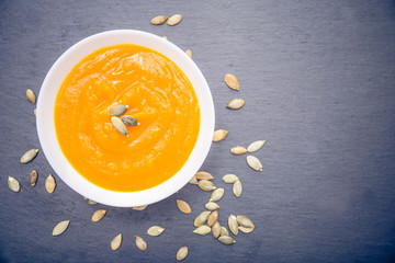 pumpkin soup with seeds