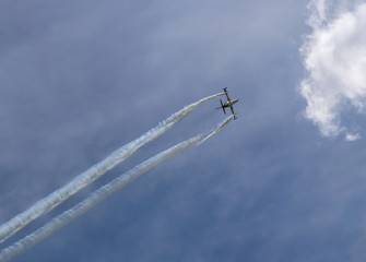 Aircraft  in the Sky during airshow.