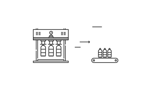 Water Industry Manufacturing Conveyor Icon