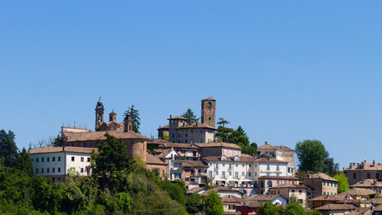 Neive town view from Langhe,Italian landmark