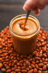 peanut butter on a spoon