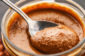peanut butter on a spoon