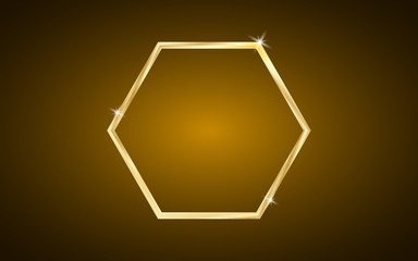 Luxury Shiny Gold Hexagon Background - Geometric Wallpaper
