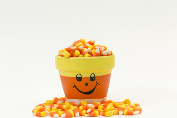 candy corn halloween fall colors isolated on white background