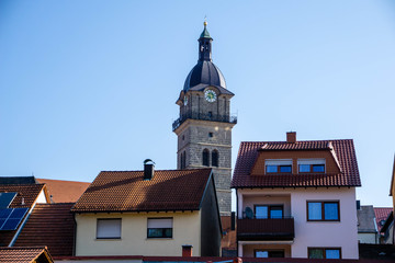 Obraz premium Pfarrkirche St. Johannes der Täufer in Auerbach in der Oberpfalz