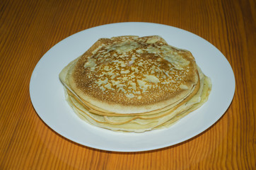 pancake on a white plate