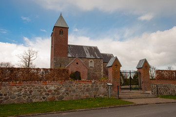 Fototapeta na wymiar Kirke Fenneslev church in Denmark