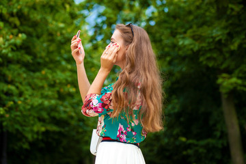 Make Up. Beautiful brunette woman