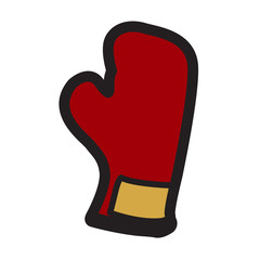 Isolated boxing glove on a white background, Vector illustration
