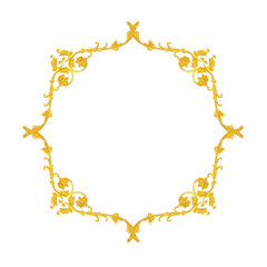 Ornament elements, vintage gold floral designs