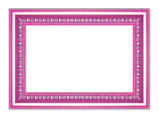 The antique purple frame on the white background