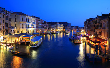 Fototapeta na wymiar Canale Grande at night, Venice Italy