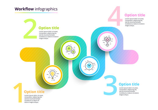 4-Section Zigzag Infographic Layout 1