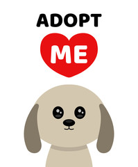 Naklejka premium Adopt me. Dont buy. Dog Pet adoption. 