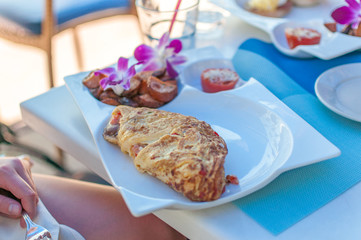 Beach & omelettes